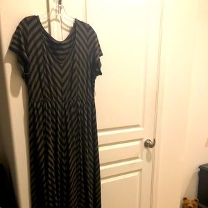 Stripped maxi dress